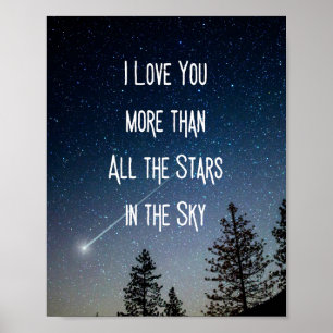 I love You More than All the Stars in the Sky Kids Poster