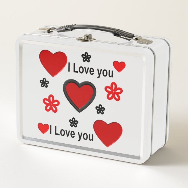  I love you ...more than any words can say Metal Lunch Box (Front)