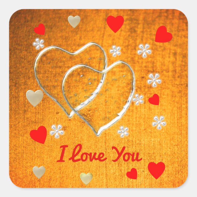 I love you ...more than any words can say. square sticker (Front)