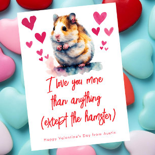 I love you more than anything funny Valentine day Holiday Card