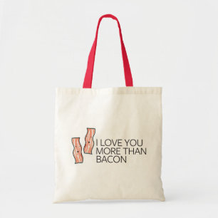 I Love you More Than Bacon Tote Bag