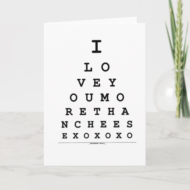 I Love You More Than Cheese Card (Front)