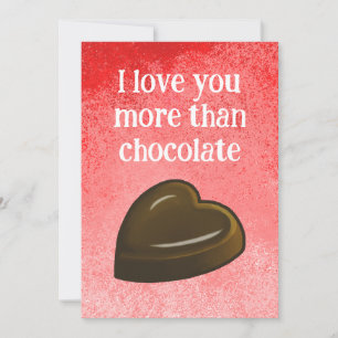 I love you more than chocolate holiday card