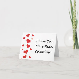 I Love You More Than Chocolate Valentine Thank You Card