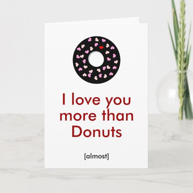 I love you more than Doughnuts Holiday Card (Front)