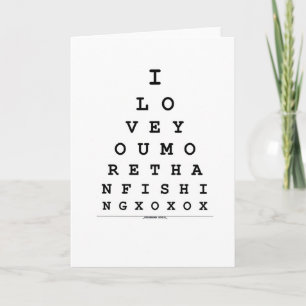 I Love You More Than Fishing Card