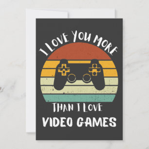 I Love You More Than I Love Video Games Holiday Card