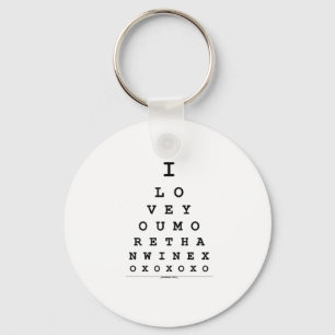 I Love You More Than Wine Keychain