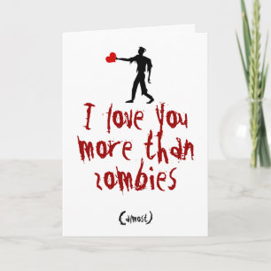 I love you more than zombies holiday card