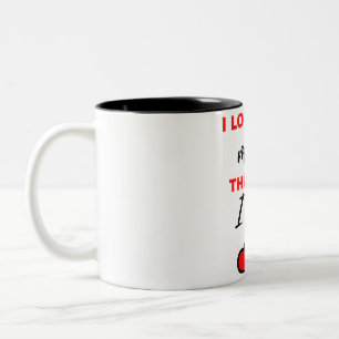 I Love You More! The End. I Win! Black Two-Tone Coffee Mug