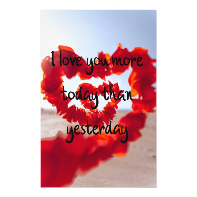 I love You More Today Than Yesterday   Photo Print (Front)