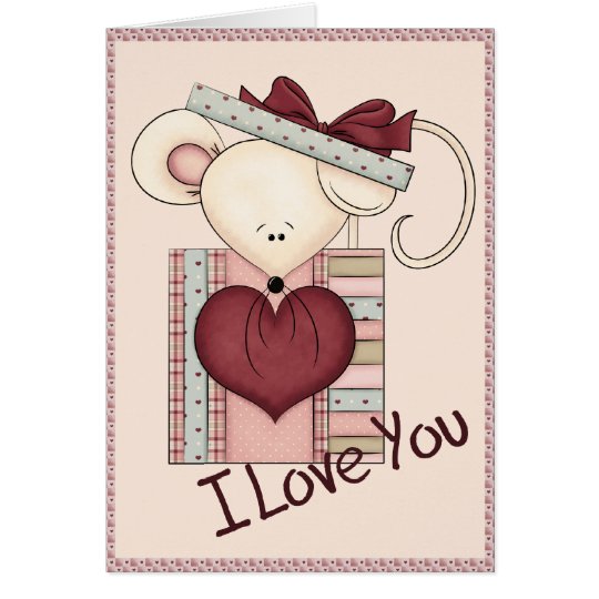I Love You Mouse Card