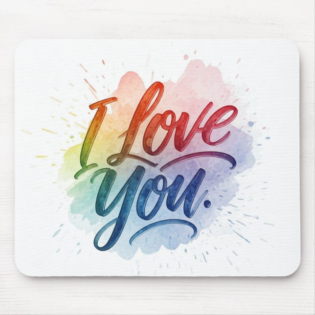 I Love You  Mouse Mat (Front)