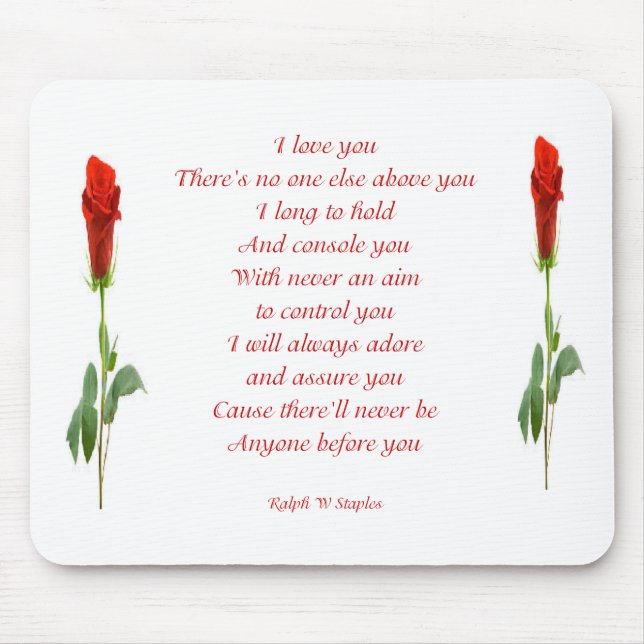 I love you mouse mat (Front)