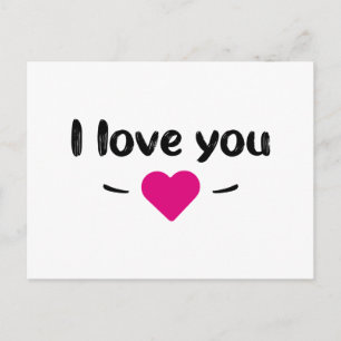 I love you mug postcard