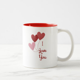 I Love You Mug with Heart Balloons