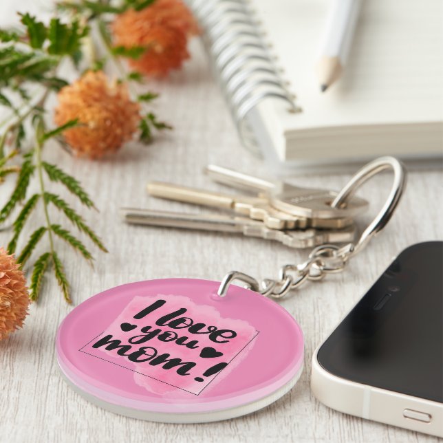 "I Love You Mum" Acrylic Keychain (Front Right)