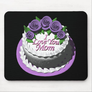 I Love You Mum Cake Mouse Mat
