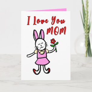I Love You Mum Card, Mother's Day Card for Mummy
