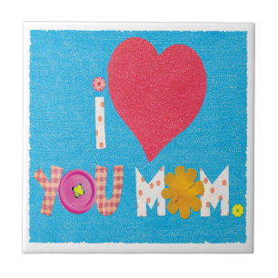 i love you mum ceramic tile