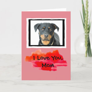 I Love You, Mum Custom Dog Photo Greeting Card