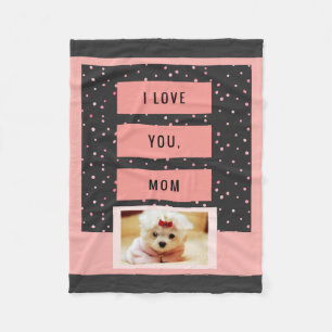 I Love You Mum Custom Pet Photo Blanket