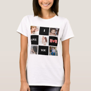 ''I Love you mum''  cute 5 photo collage T-Shirt