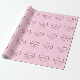 I Love You Mum Design  Wrapping Paper