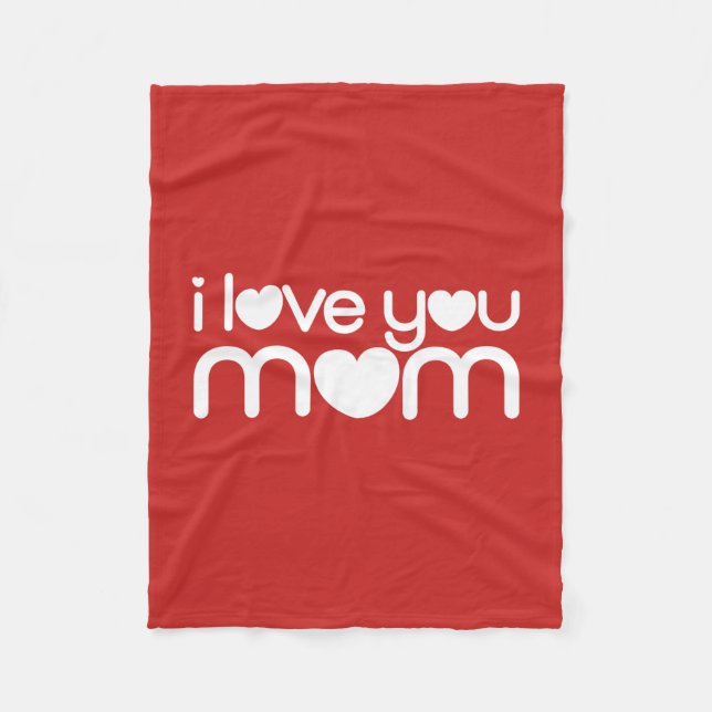 I love you mum fleece blanket (Front)