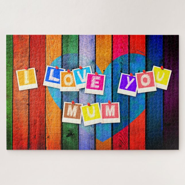 I Love You Mum Jigsaw Puzzle Happy Mother's Day (Horizontal)