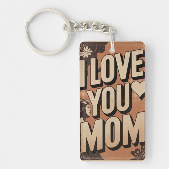 i love you mum key ring (Front)