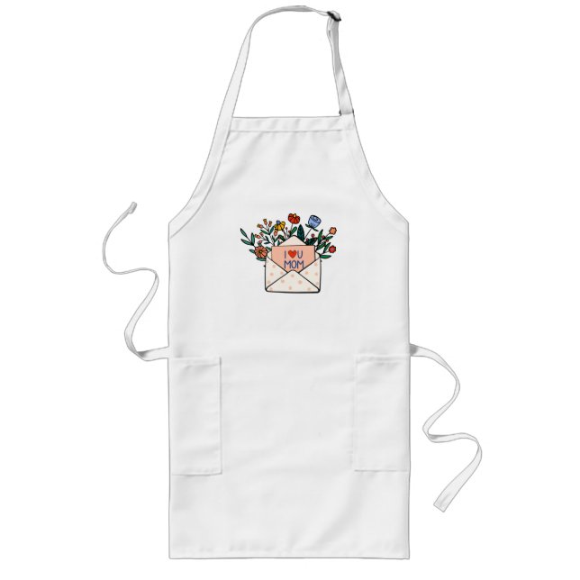 I love you mum long apron (Front)