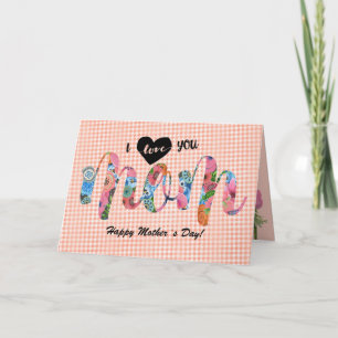 I love you Mum   Mother´s day Card