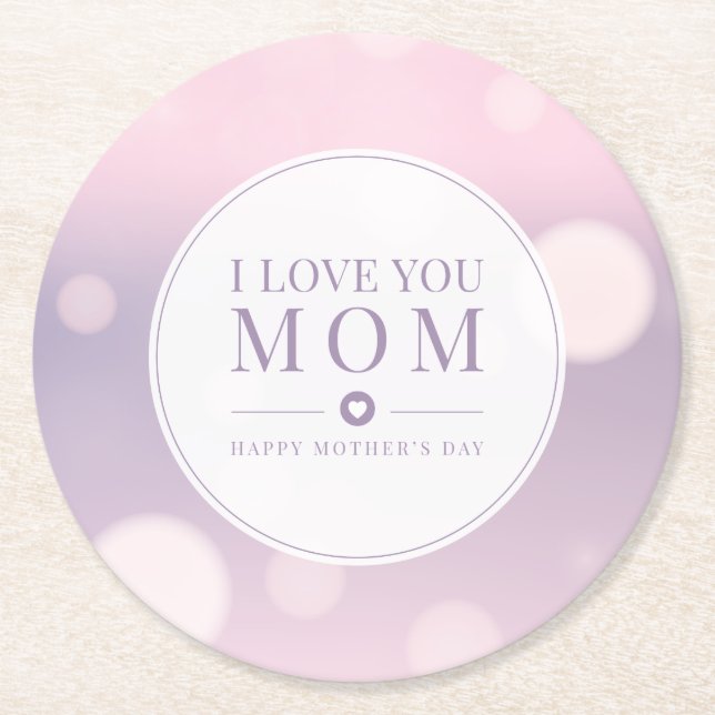 I Love You Mum Mother's Day | Coaster (Front)