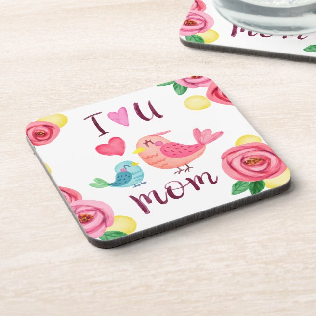 I Love You Mum Mother's Day | Coaster (Left Side)