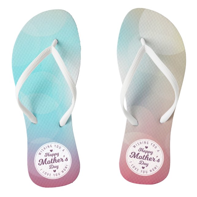 I Love You Mum Mother's Day | Flip Flops (Footbed)