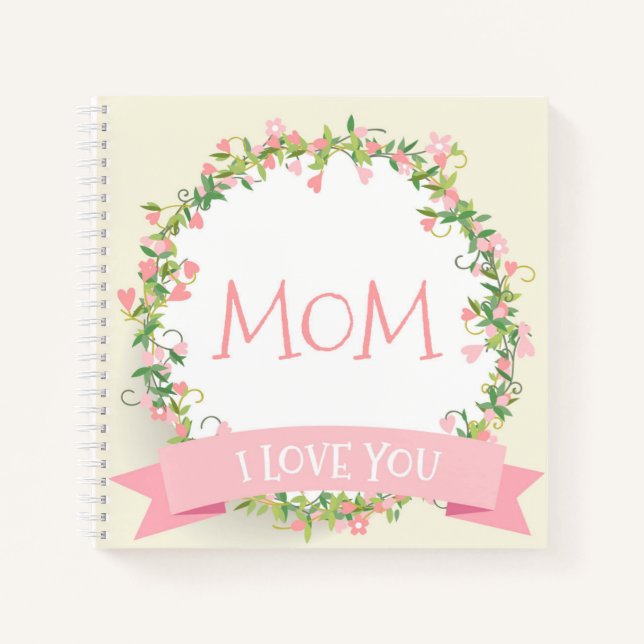 I Love You Mum Mother's Day Guestbook Notebook (Front)