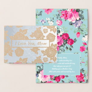 I Love You, Mum. Mother's Day Luxury Foil Card