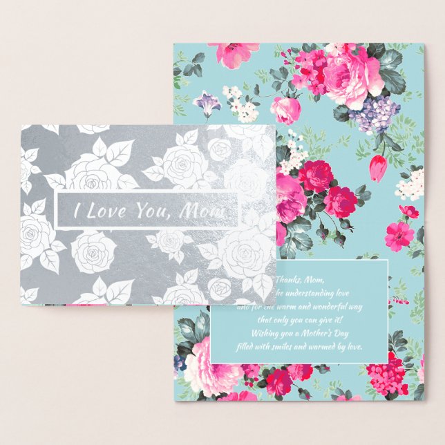 I Love You, Mum. Mother's Day Luxury  Foil Card (Display)