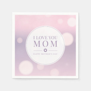 I Love You Mum Mother's Day Napkin