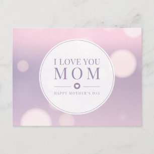 I Love You Mum Mother's Day Postcard