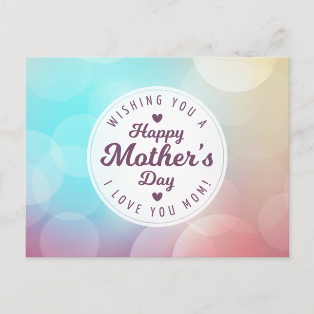 I Love You Mum Mother's Day | Postcard (Front)