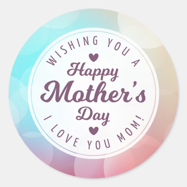 I Love You Mum Mother's Day | Sticker (Front)