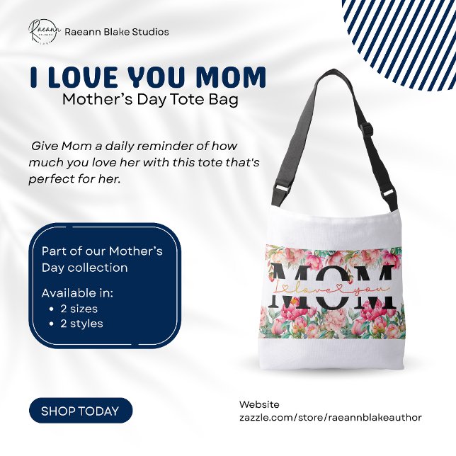 "I Love You Mum" Mother's Day Tote (Creator Uploaded)