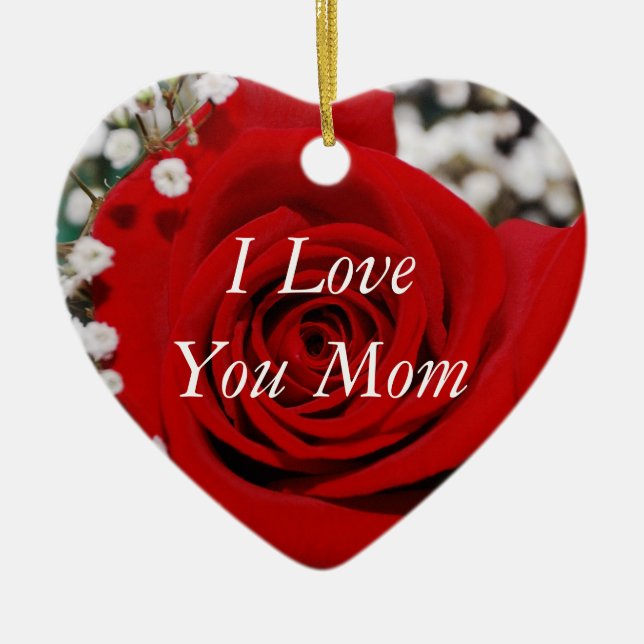I Love You Mum Ornament (Front)