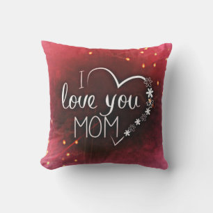 I Love You Mum Outdoor Throw Pillow