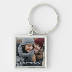 I love You Mum Personalised Photo Keychain