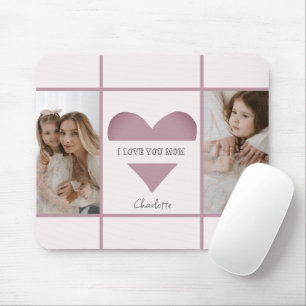 “I Love You Mum” Personalised Photos Mouse Pad 