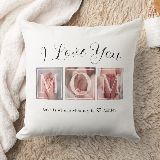 I Love You Mum Photo Gift Cushion (Blanket)