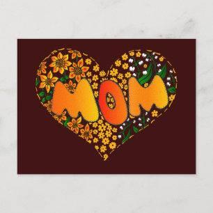 I love you mum postcard
